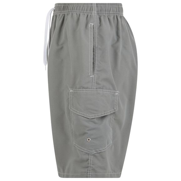 2-Pack Men Swim Trunks, Men Board Shorts Cargo Pocket Bathing Suit Blue & Olive - Picture 9 of 11